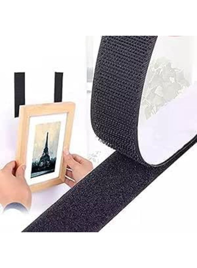 2m reusable hook and loop magic tape with adhesive backing, mounting strip, for home and office use. - Image 2
